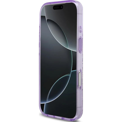 Θήκη MagSafe για Apple iPhone 17 Pro Max, Guess, IML Flower & Tonal Circle, Μοβ