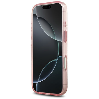 MagSafe Case for Apple iPhone 17 Pro Max, Guess, IML Flower & Tonal Circle, Pink