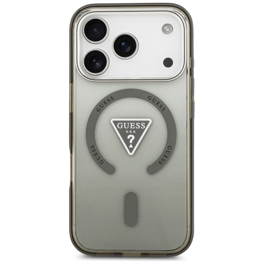 Θήκη MagSafe για Apple iPhone 17 Pro Max, Guess, IML Gradient Triangle Logo, Χακί