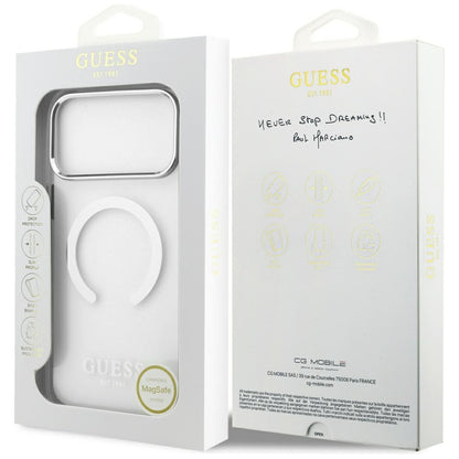 Θήκη MagSafe για Apple iPhone 17 Pro Max, Guess, Metal Outline, Ασημί