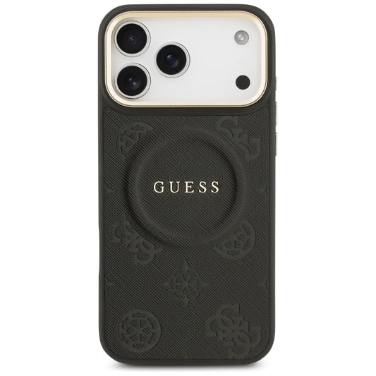 Θήκη MagSafe για Apple iPhone 17 Pro Max, Guess, Peony Hot Stamp, Μαύρη
