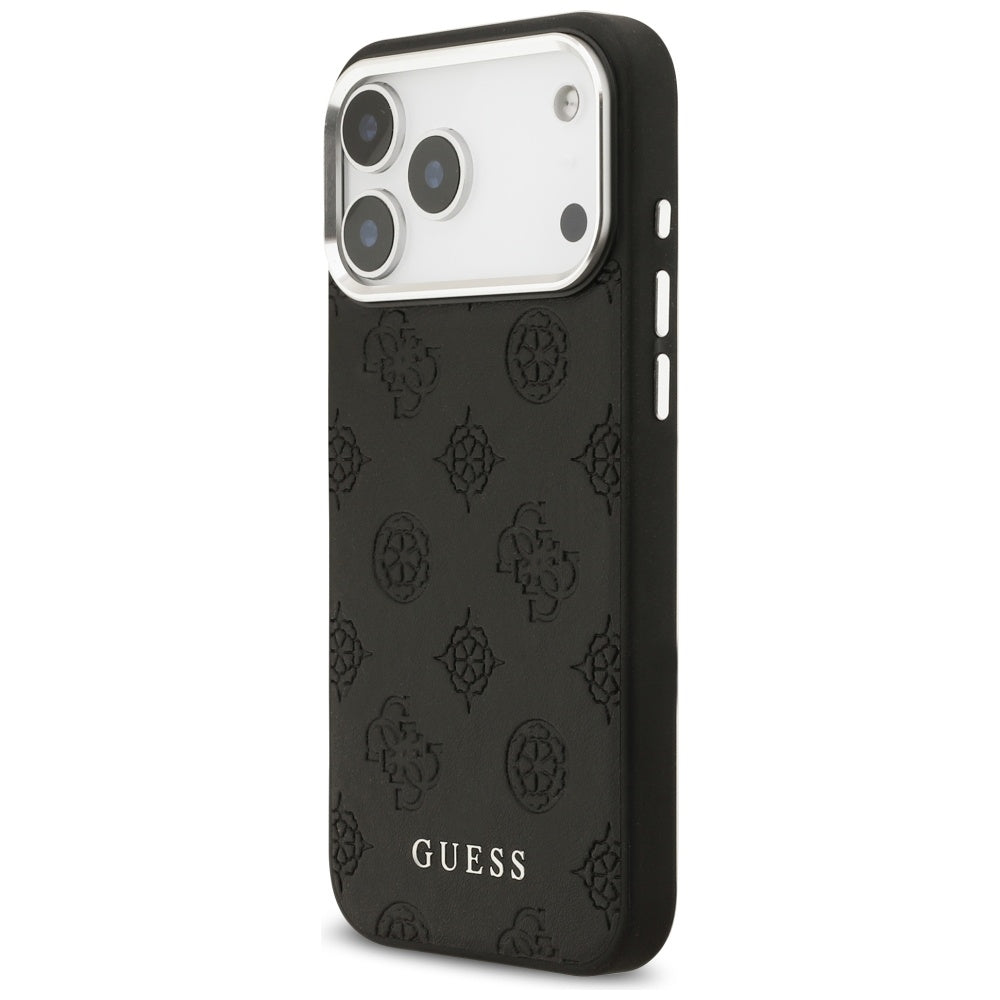 Θήκη MagSafe για Apple iPhone 17 Pro Max, Guess, Peony Hot Stamp Script, Μαύρη