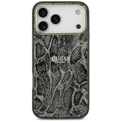 Θήκη MagSafe για Apple iPhone 17 Pro Max, Guess, Python Pattern, Μαύρη