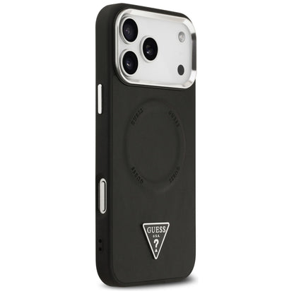 MagSafe Case for Apple iPhone 17 Pro Max, Guess, Triangle Logo, Black Silver