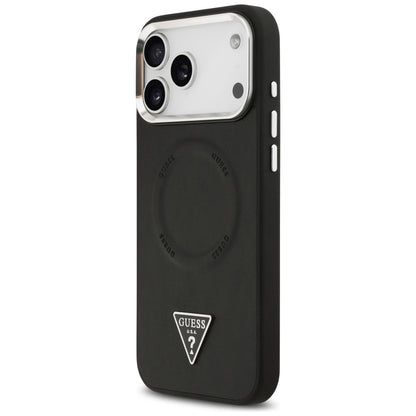 MagSafe Case for Apple iPhone 17 Pro Max, Guess, Triangle Logo, Black Silver