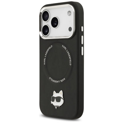Θήκη MagSafe για Apple iPhone 17 Pro Max, Karl Lagerfeld, Choupette Pin, Μαύρη