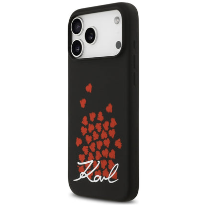 Θήκη MagSafe για Apple iPhone 17 Pro Max, Karl Lagerfeld, Heart Sign Logo, Μαύρη