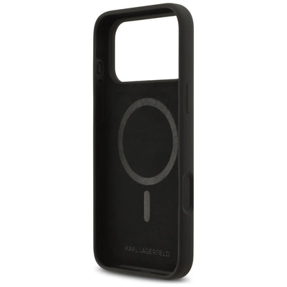 Θήκη MagSafe για Apple iPhone 17 Pro Max, Karl Lagerfeld, Heart Sign Logo, Μαύρη