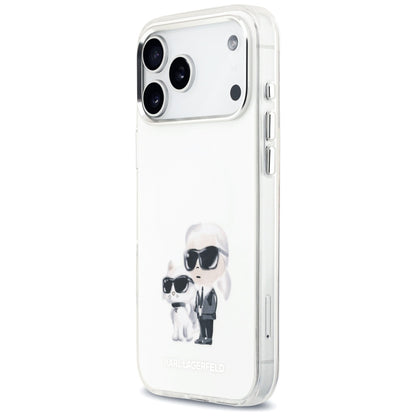 Θήκη MagSafe για Apple iPhone 17 Pro Max, Karl Lagerfeld, IML Aquarelle Logo Karl & Choupette, Λευκή.