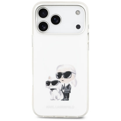 Θήκη MagSafe για Apple iPhone 17 Pro Max, Karl Lagerfeld, IML Aquarelle Logo Karl & Choupette, Λευκή.