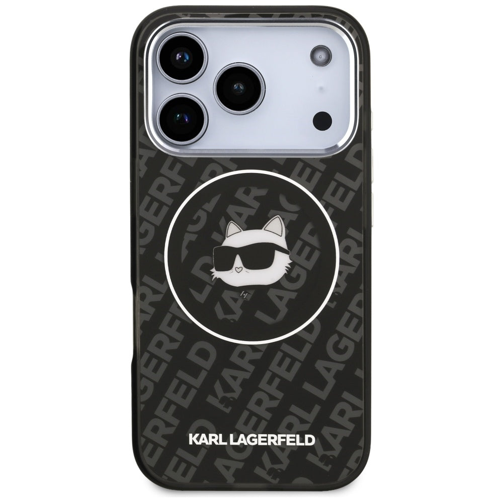 MagSafe Case for Apple iPhone 17 Pro Max, Karl Lagerfeld, IML Choupette's Head, Black