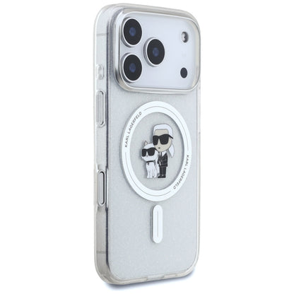 Θήκη MagSafe για Apple iPhone 17 Pro Max, Karl Lagerfeld, IML Glitter Karl & Choupette, Διάφανη
