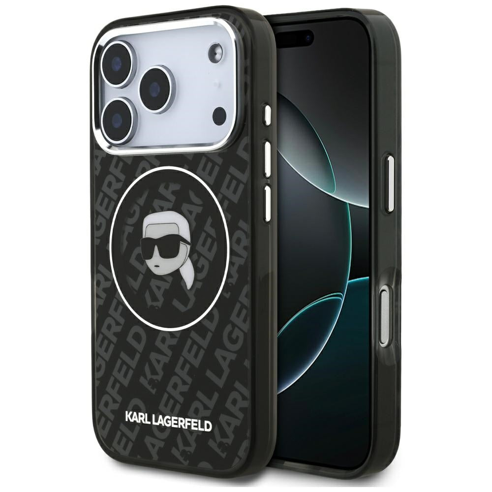 Θήκη MagSafe για Apple iPhone 17 Pro Max, Karl Lagerfeld, IML Karl`s Head, Μαύρη