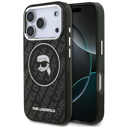 Θήκη MagSafe για Apple iPhone 17 Pro Max, Karl Lagerfeld, IML Karl`s Head, Μαύρη