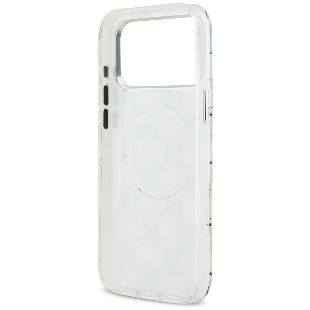Θήκη MagSafe για Apple iPhone 17 Pro Max, Karl Lagerfeld, IML KL Monogram, Λευκή