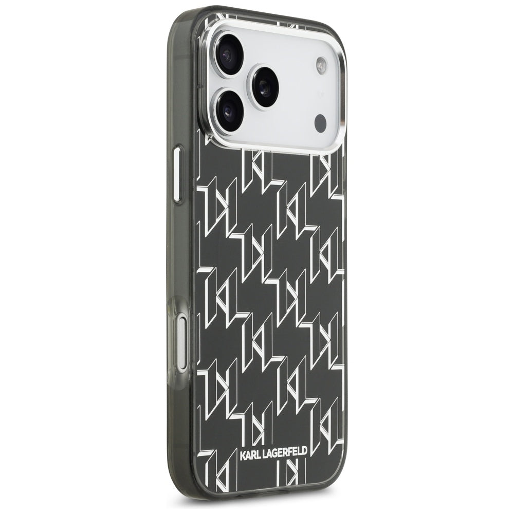 Θήκη MagSafe για Apple iPhone 17 Pro Max, Karl Lagerfeld, IML KL Monogram, Μαύρη