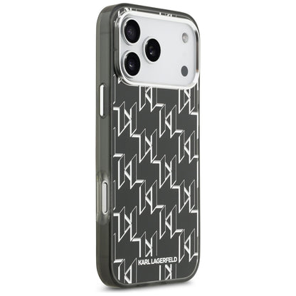 Θήκη MagSafe για Apple iPhone 17 Pro Max, Karl Lagerfeld, IML KL Monogram, Μαύρη