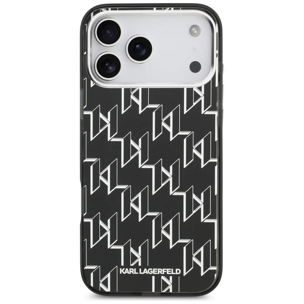 Θήκη MagSafe για Apple iPhone 17 Pro Max, Karl Lagerfeld, IML KL Monogram, Μαύρη
