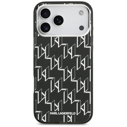 Θήκη MagSafe για Apple iPhone 17 Pro Max, Karl Lagerfeld, IML KL Monogram, Μαύρη