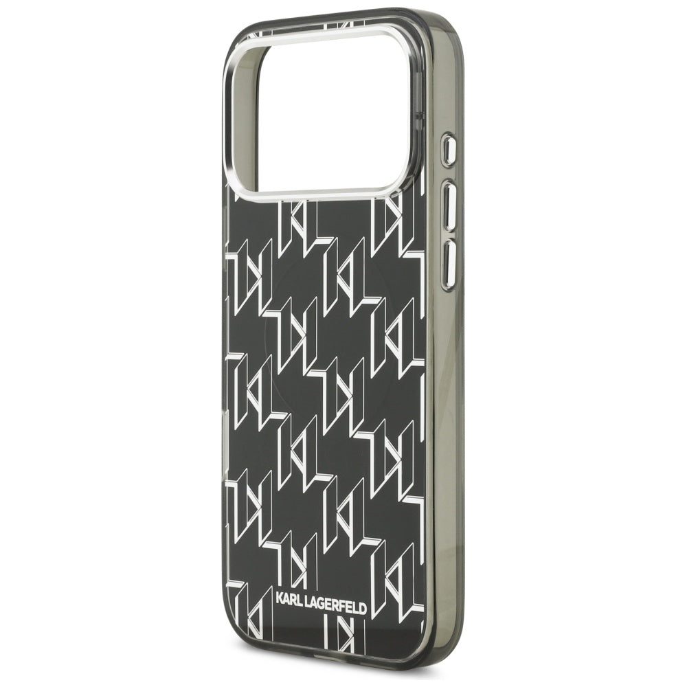 Θήκη MagSafe για Apple iPhone 17 Pro Max, Karl Lagerfeld, IML KL Monogram, Μαύρη