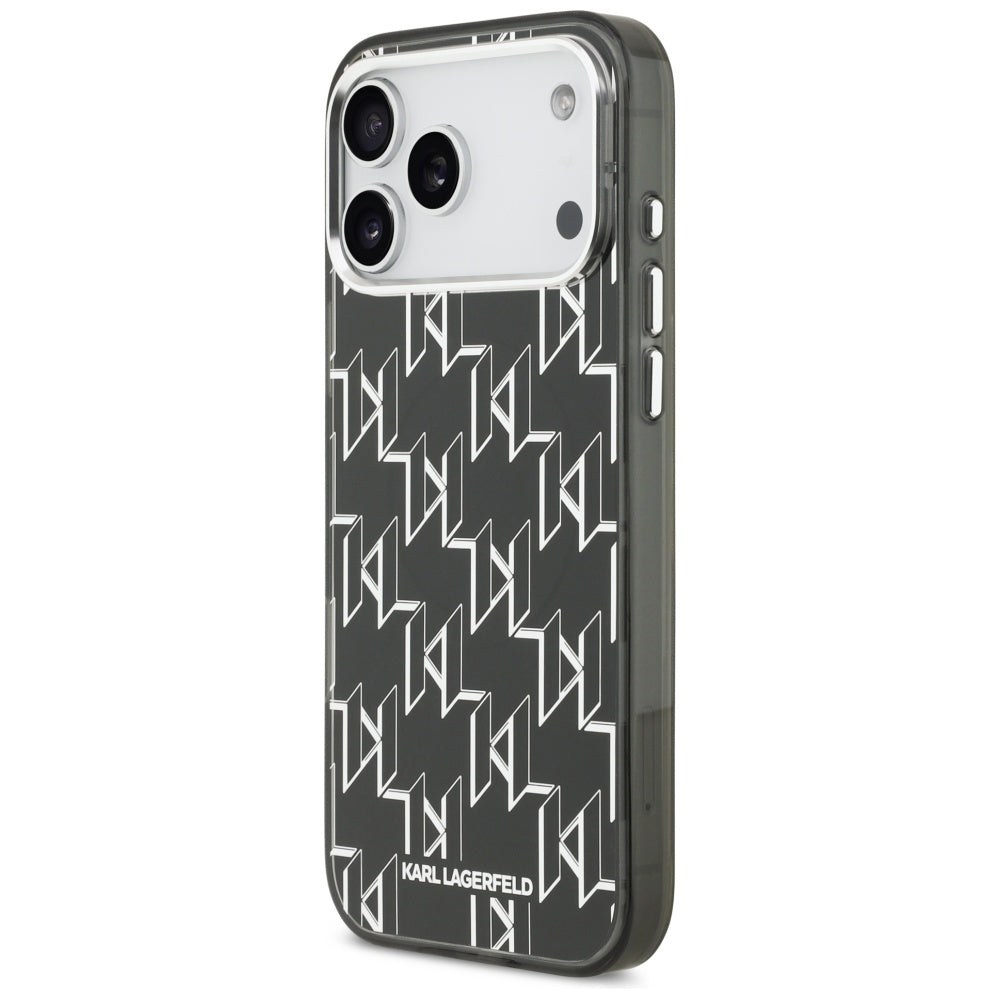 Θήκη MagSafe για Apple iPhone 17 Pro Max, Karl Lagerfeld, IML KL Monogram, Μαύρη