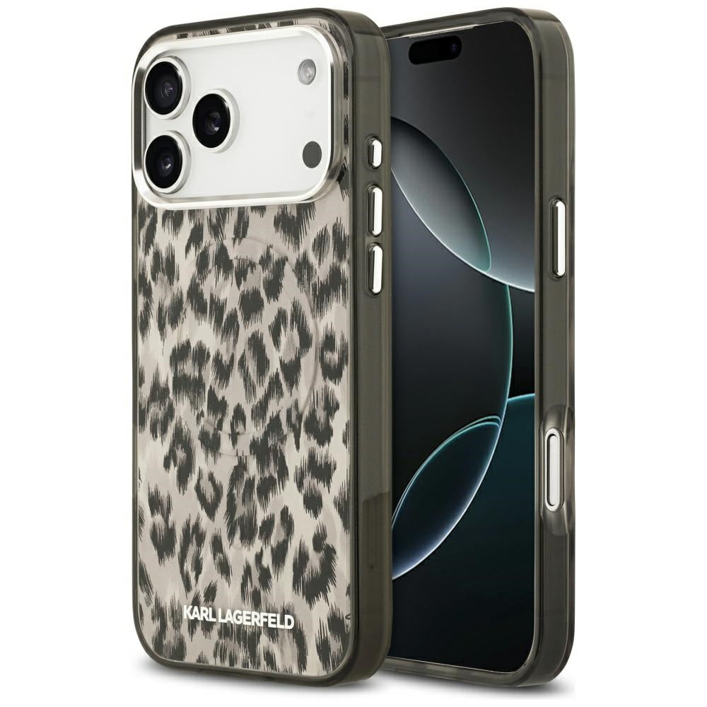 Θήκη MagSafe για Apple iPhone 17 Pro Max, Karl Lagerfeld, IML Leopard Pattern, Καφέ