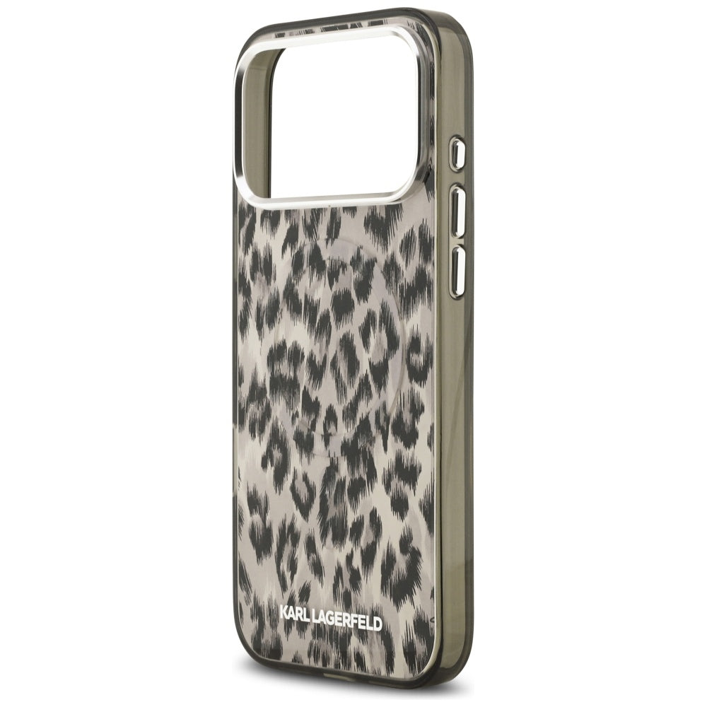 Θήκη MagSafe για Apple iPhone 17 Pro Max, Karl Lagerfeld, IML Leopard Pattern, Καφέ