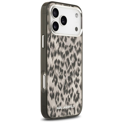 Θήκη MagSafe για Apple iPhone 17 Pro Max, Karl Lagerfeld, IML Leopard Pattern, Καφέ