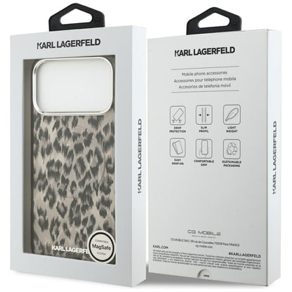 Θήκη MagSafe για Apple iPhone 17 Pro Max, Karl Lagerfeld, IML Leopard Pattern, Καφέ