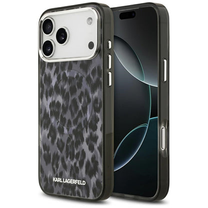 Θήκη MagSafe για Apple iPhone 17 Pro Max, Karl Lagerfeld, IML Leopard Pattern, Μαύρη