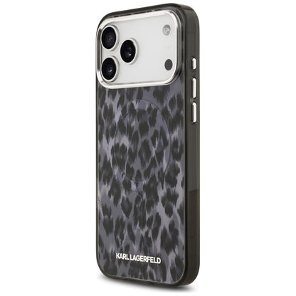 Θήκη MagSafe για Apple iPhone 17 Pro Max, Karl Lagerfeld, IML Leopard Pattern, Μαύρη