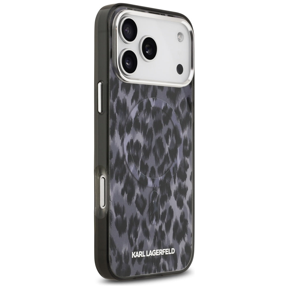 Θήκη MagSafe για Apple iPhone 17 Pro Max, Karl Lagerfeld, IML Leopard Pattern, Μαύρη