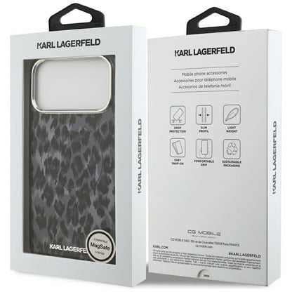 Θήκη MagSafe για Apple iPhone 17 Pro Max, Karl Lagerfeld, IML Leopard Pattern, Μαύρη