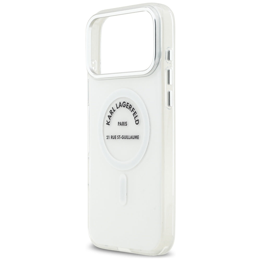 Θήκη MagSafe για Apple iPhone 17 Pro Max, Karl Lagerfeld, IML Logo RSG, Διάφανη