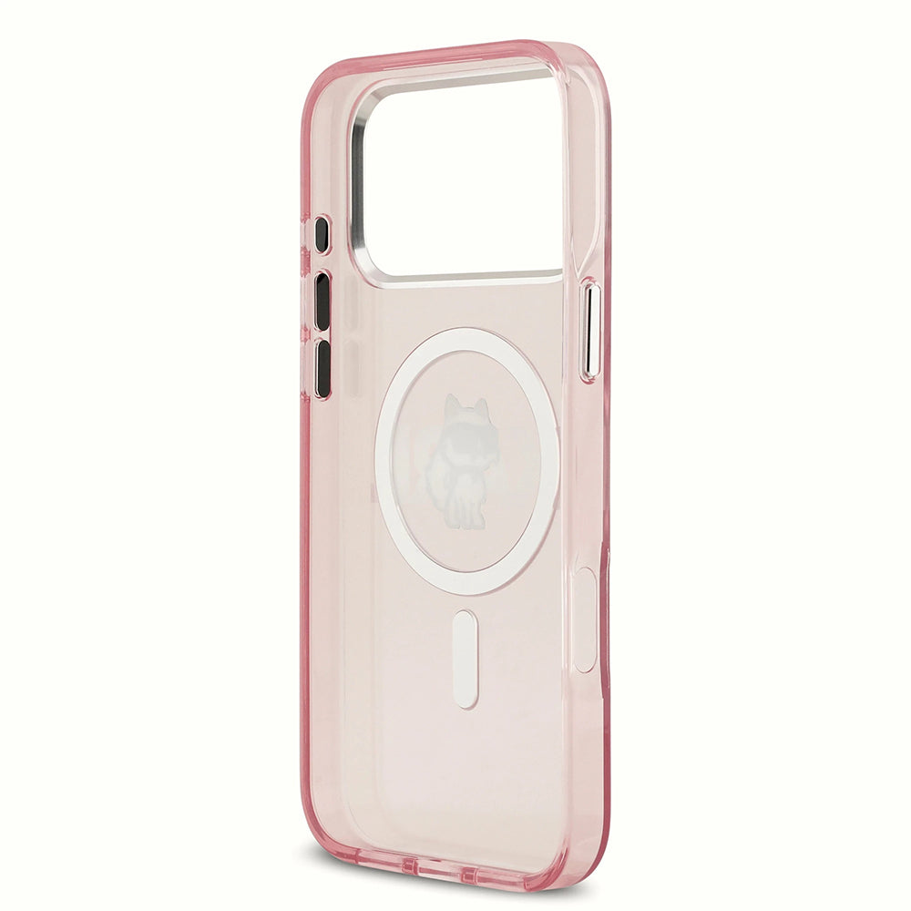 Θήκη MagSafe για Apple iPhone 17 Pro Max, Karl Lagerfeld, IML Sketch Logo Choupette, Ροζ