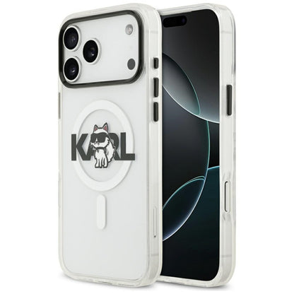 Θήκη MagSafe για Apple iPhone 17 Pro Max, Karl Lagerfeld, IML Sketch Logo Choupette, Διάφανη