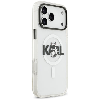 Θήκη MagSafe για Apple iPhone 17 Pro Max, Karl Lagerfeld, IML Sketch Logo Choupette, Διάφανη