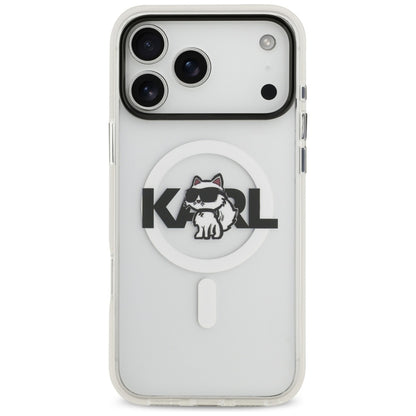Θήκη MagSafe για Apple iPhone 17 Pro Max, Karl Lagerfeld, IML Sketch Logo Choupette, Διάφανη