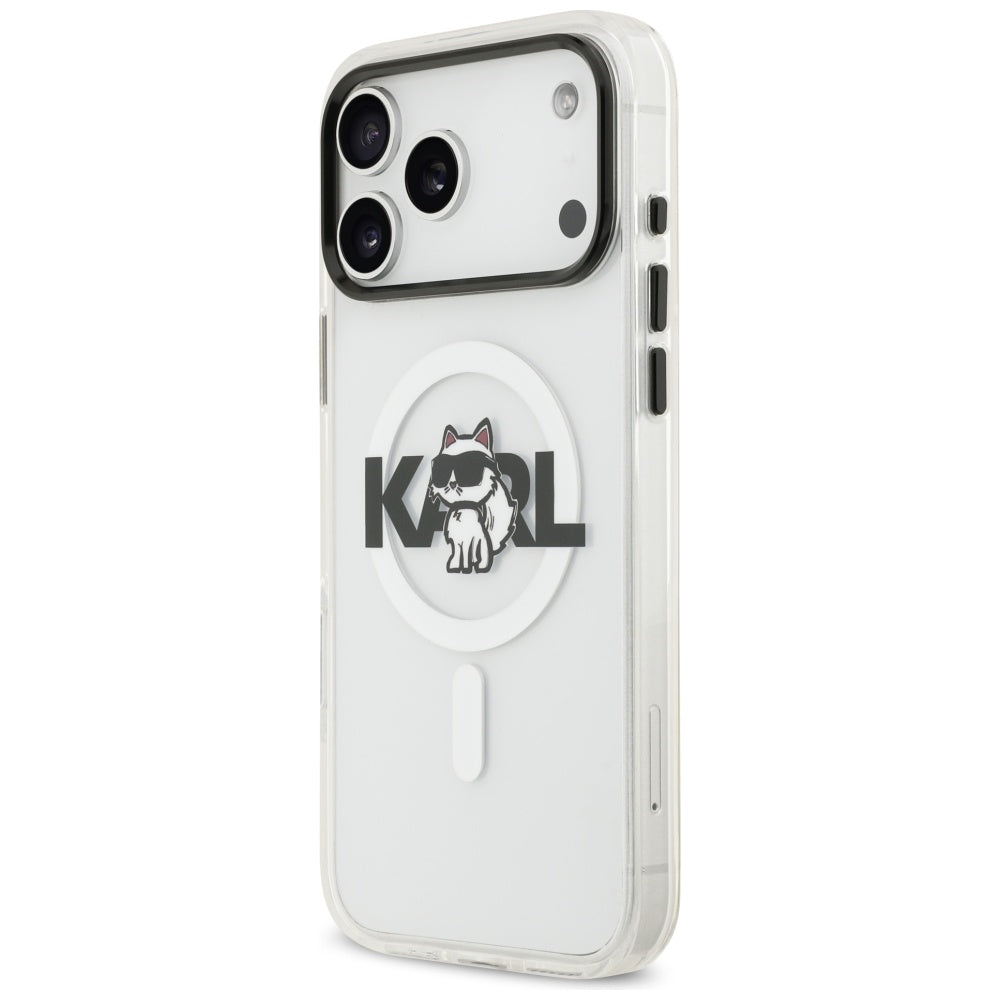 Θήκη MagSafe για Apple iPhone 17 Pro Max, Karl Lagerfeld, IML Sketch Logo Choupette, Διάφανη