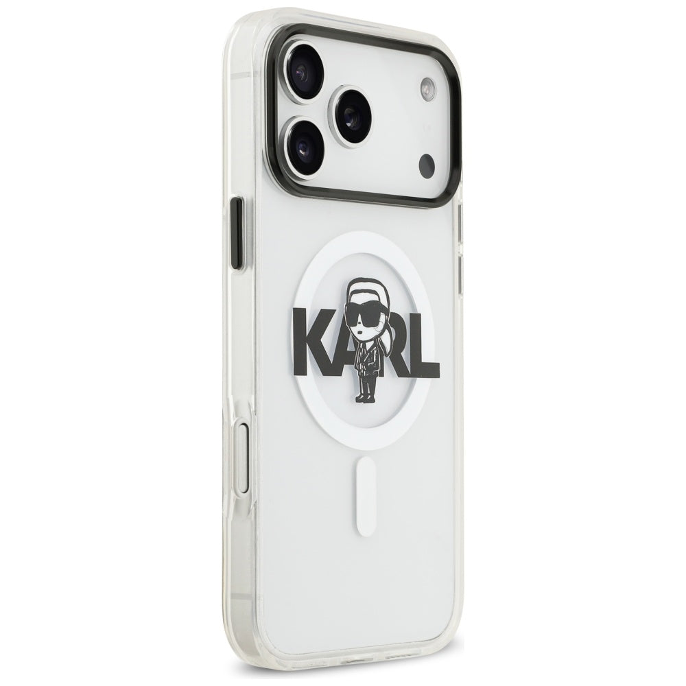 Θήκη MagSafe για Apple iPhone 17 Pro Max, Karl Lagerfeld, IML Sketch Logo Karl, Διάφανη