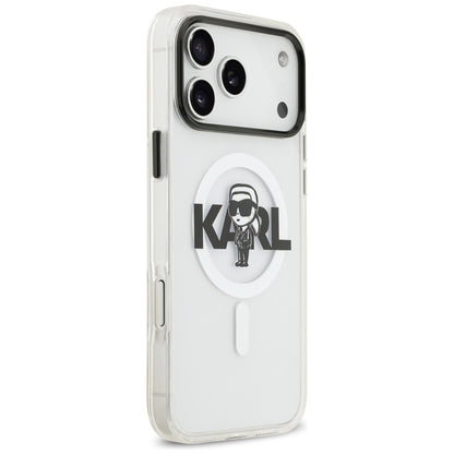 Θήκη MagSafe για Apple iPhone 17 Pro Max, Karl Lagerfeld, IML Sketch Logo Karl, Διάφανη