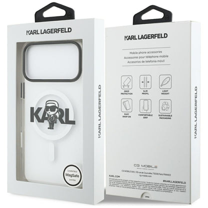 Θήκη MagSafe για Apple iPhone 17 Pro Max, Karl Lagerfeld, IML Sketch Logo Karl, Διάφανη