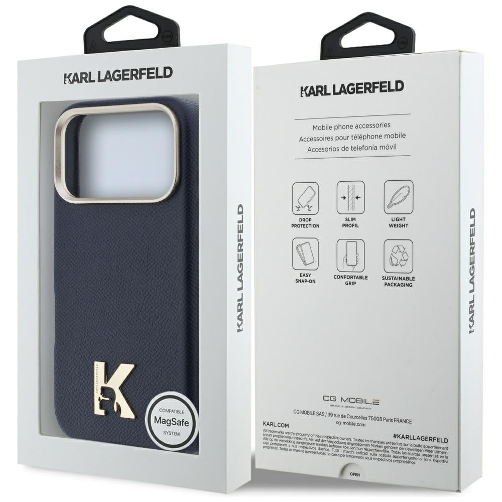 Θήκη MagSafe για Apple iPhone 17 Pro Max, Karl Lagerfeld, Karl Head Logo, Μπλε