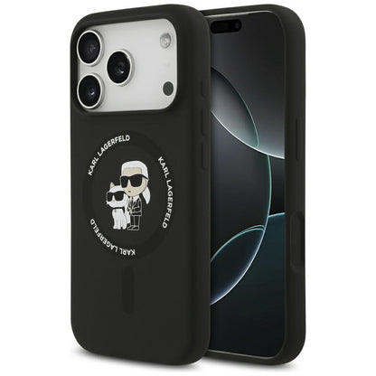 Θήκη MagSafe για Apple iPhone 17 Pro Max, Karl Lagerfeld, Ring Karl & Choupette, Μαύρη