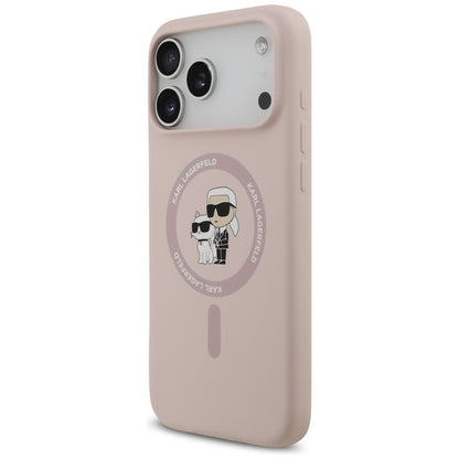 Θήκη MagSafe για Apple iPhone 17 Pro Max, Karl Lagerfeld, Ring Karl & Choupette, Ροζ