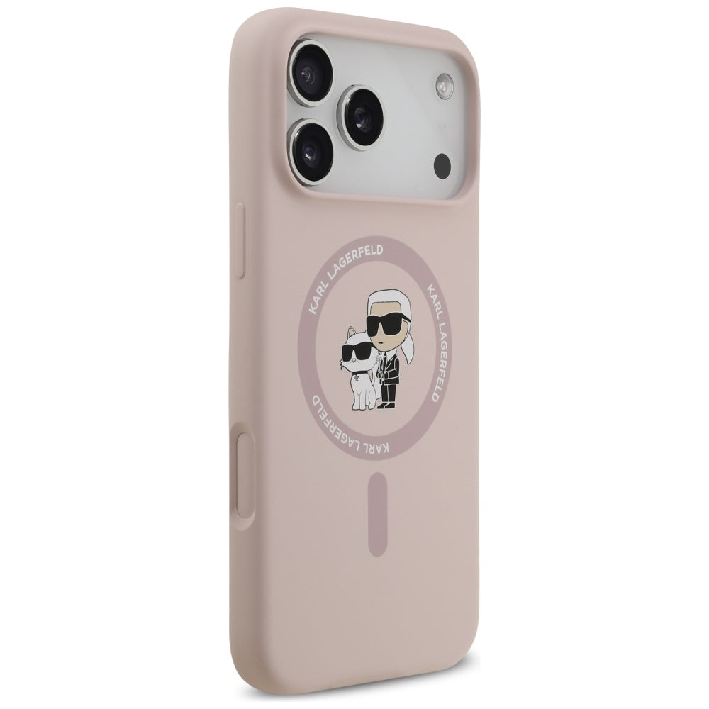Θήκη MagSafe για Apple iPhone 17 Pro Max, Karl Lagerfeld, Ring Karl & Choupette, Ροζ