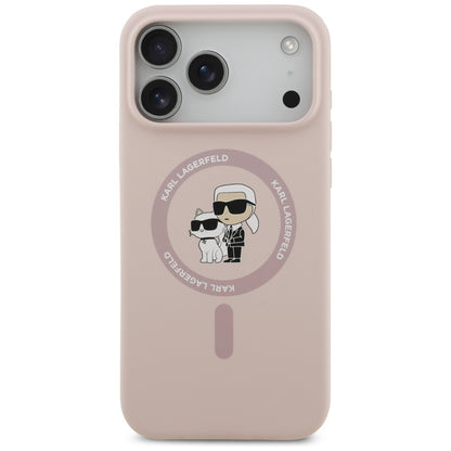 Θήκη MagSafe για Apple iPhone 17 Pro Max, Karl Lagerfeld, Ring Karl & Choupette, Ροζ
