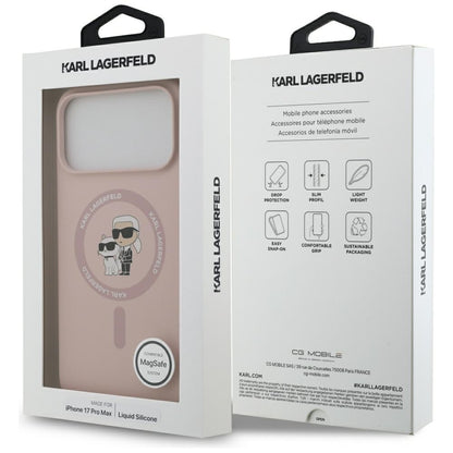 Θήκη MagSafe για Apple iPhone 17 Pro Max, Karl Lagerfeld, Ring Karl & Choupette, Ροζ