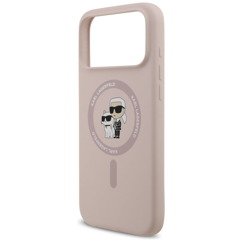 Θήκη MagSafe για Apple iPhone 17 Pro Max, Karl Lagerfeld, Ring Karl & Choupette, Ροζ