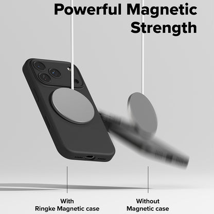 Θήκη MagSafe για Apple iPhone 17 Pro Max, Ringke, Σιλικόνη, Μαύρη